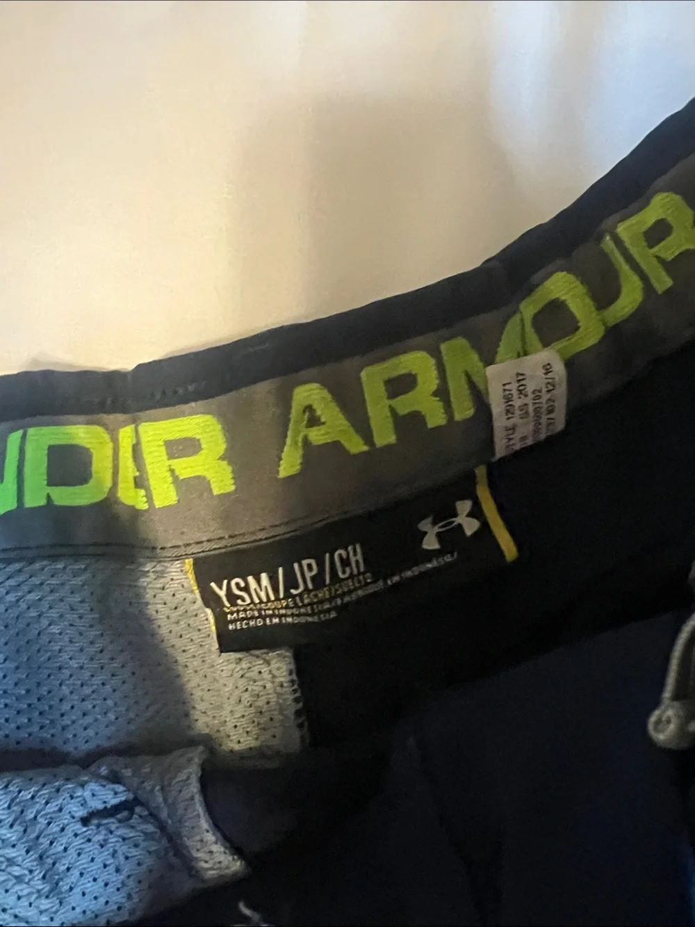 Under Armour Boys Navy Flat-Front Performance Shorts
